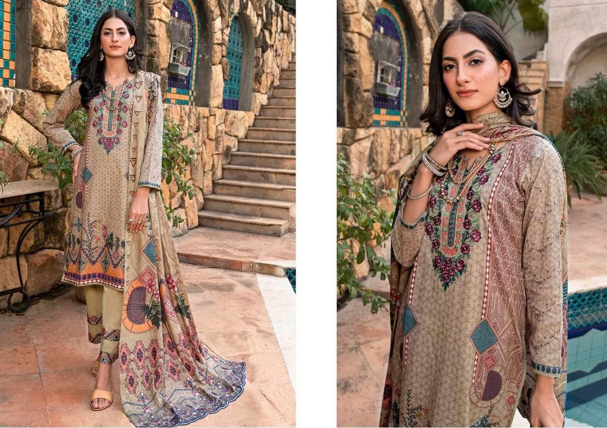 Myza Vol-1 By Hala 01 To 05 Series Beautiful Stylish Suits Fancy Colorful Casual Wear & Ethnic Wear & Ready To Wear Pure Cambric Dresses At Wholesale Price