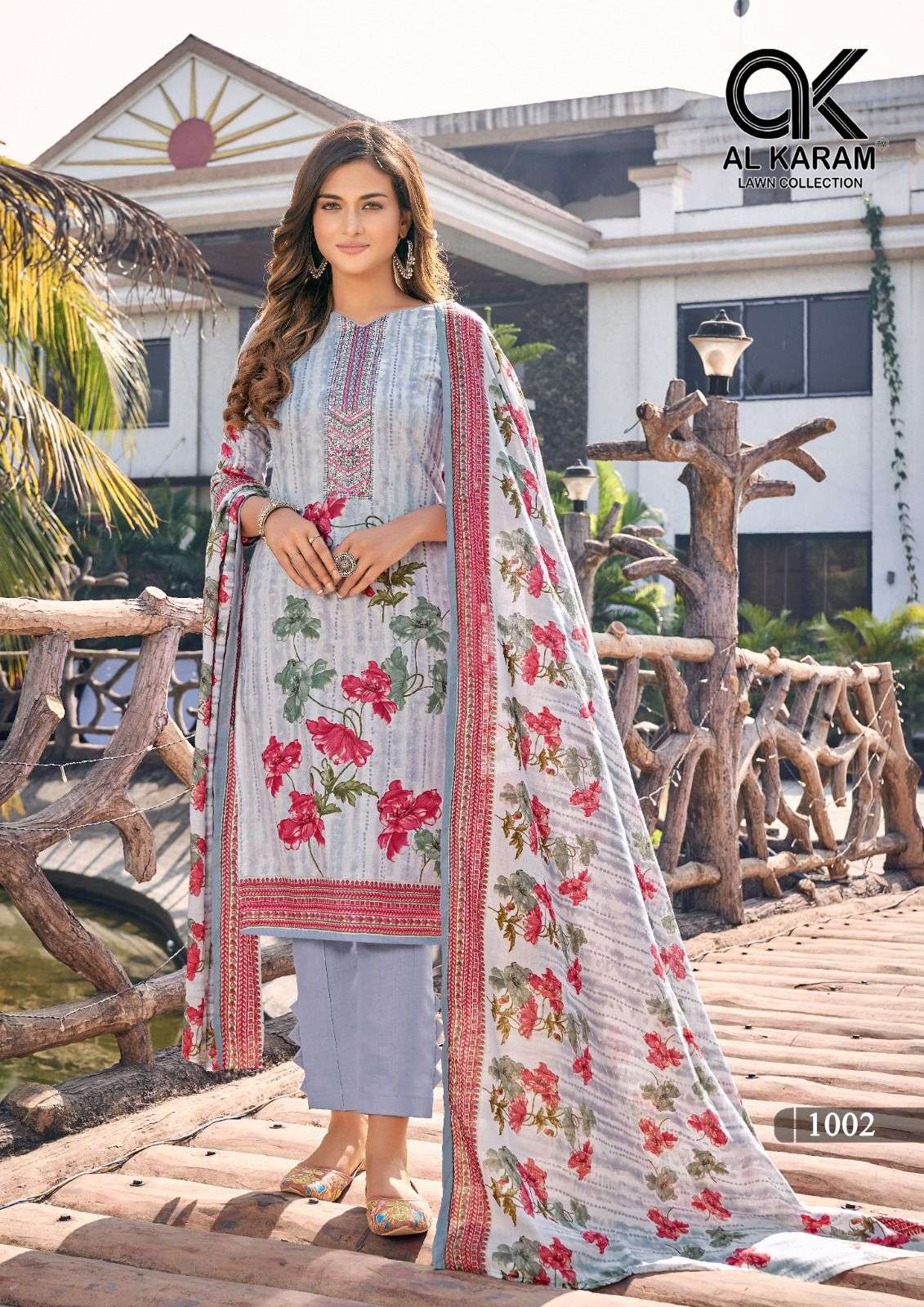Shanaya By Al Karam Lawn Collection 1001 To 1008 Series Beautiful Suits Stylish Colorful Fancy Casual Wear & Ethnic Wear Cotton Print Dresses At Wholesale Price