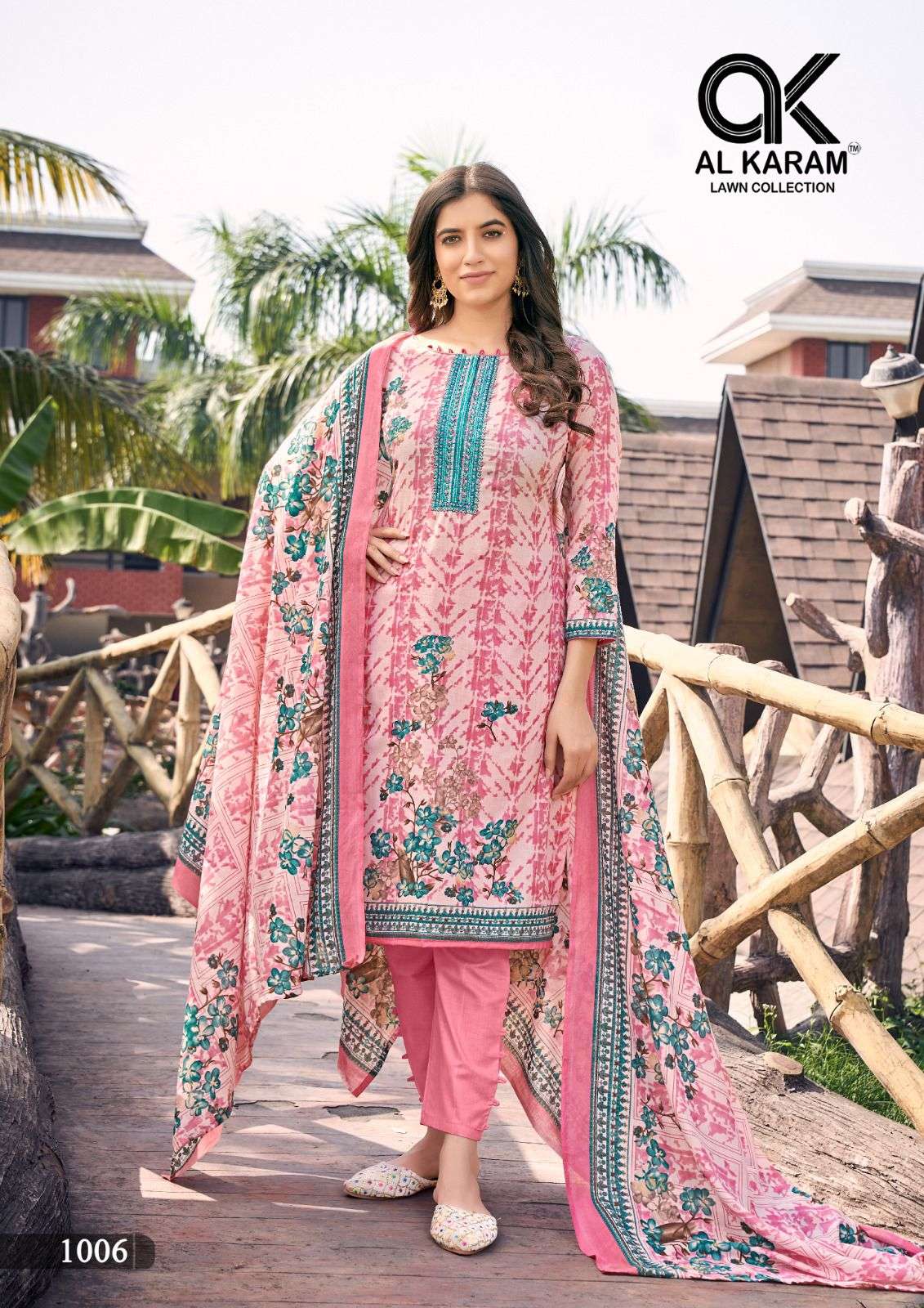 Shanaya By Al Karam Lawn Collection 1001 To 1008 Series Beautiful Suits Stylish Colorful Fancy Casual Wear & Ethnic Wear Cotton Print Dresses At Wholesale Price