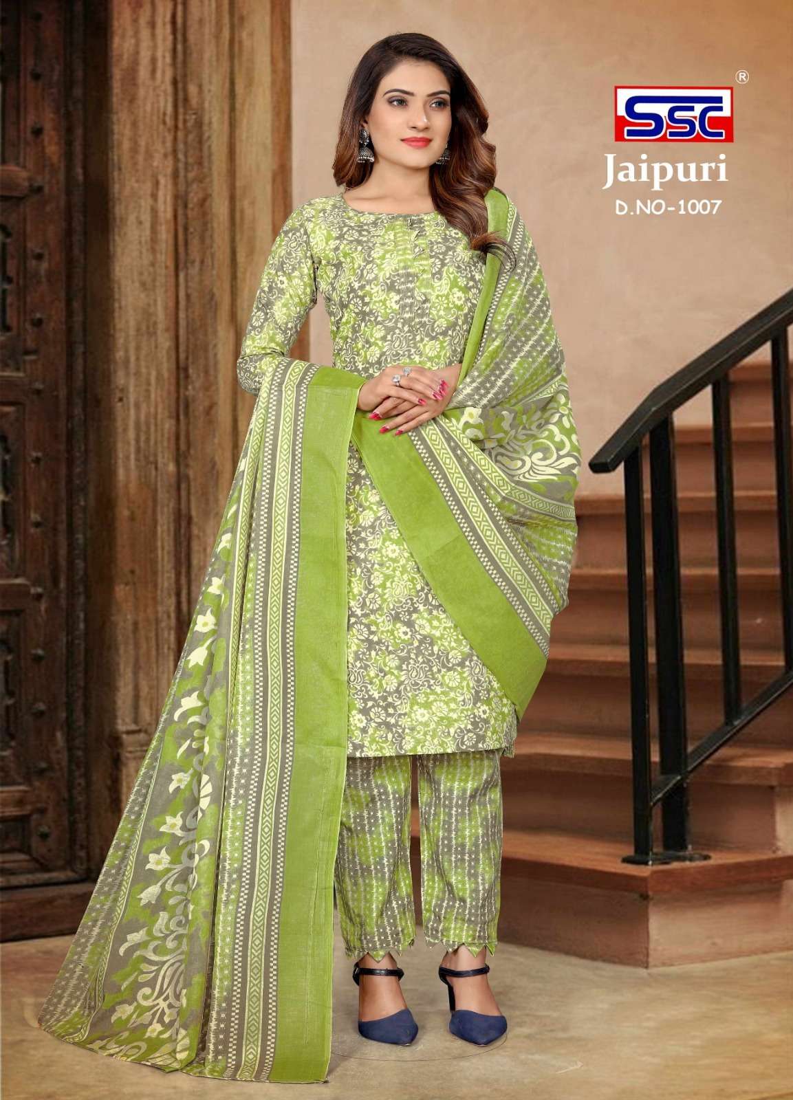 Jaipuri By Shree Shanti Creation 1001 To 1012 Series Beautiful Suits Colorful Stylish Fancy Casual Wear & Ethnic Wear Soft Cotton Print Dresses At Wholesale Price