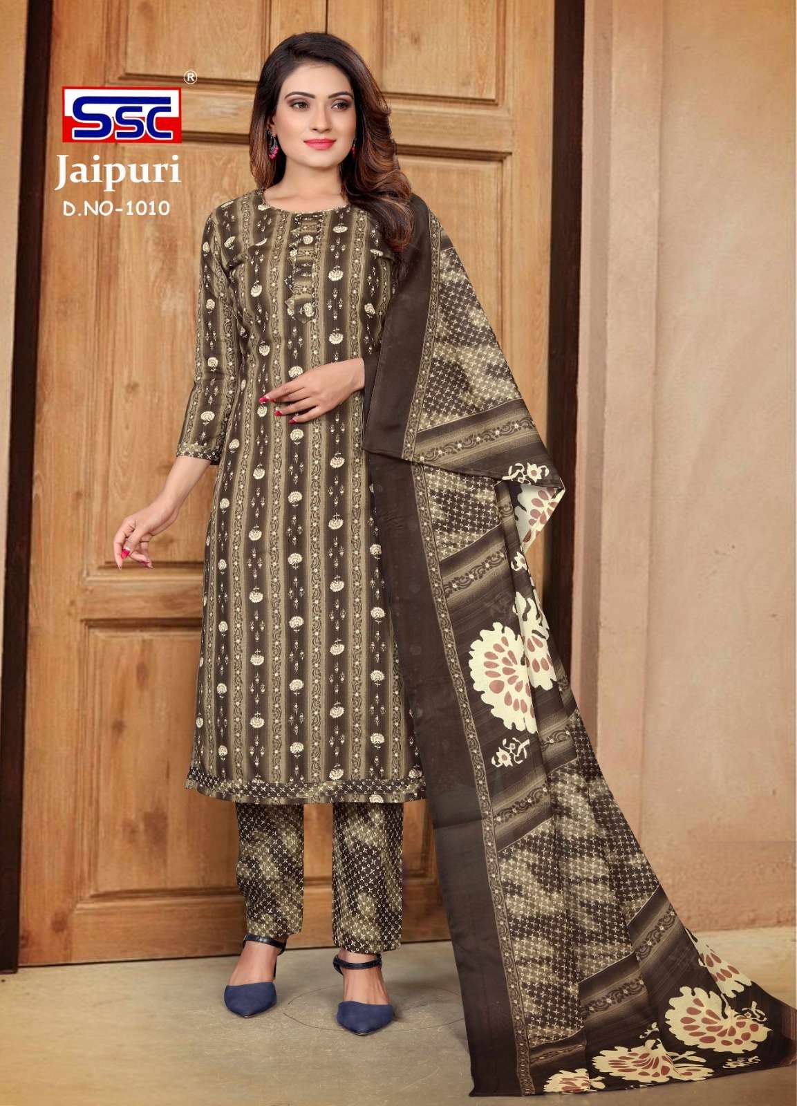 Jaipuri By Shree Shanti Creation 1001 To 1012 Series Beautiful Suits Colorful Stylish Fancy Casual Wear & Ethnic Wear Soft Cotton Print Dresses At Wholesale Price