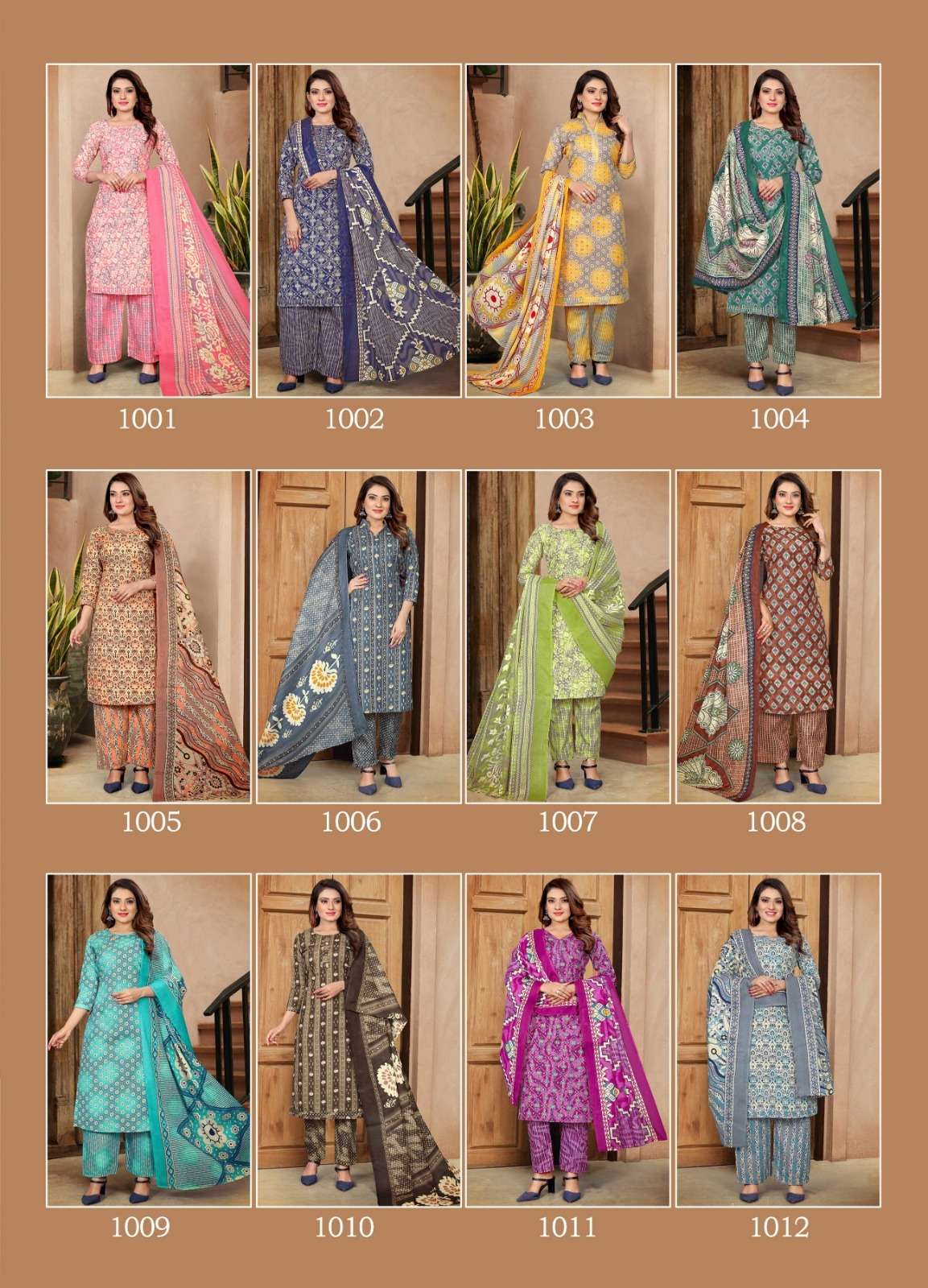 Jaipuri By Shree Shanti Creation 1001 To 1012 Series Beautiful Suits Colorful Stylish Fancy Casual Wear & Ethnic Wear Soft Cotton Print Dresses At Wholesale Price