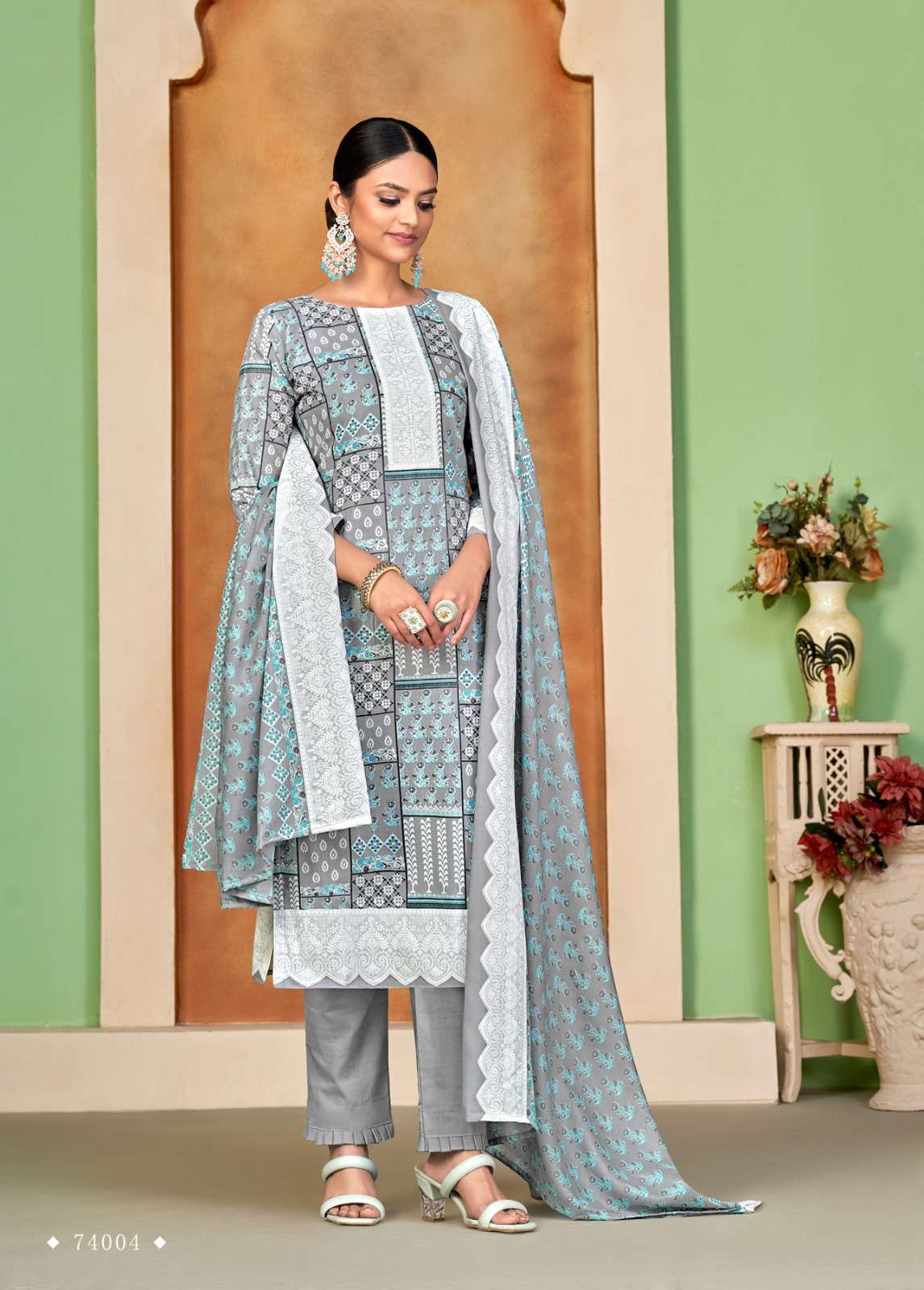 Adhira By Skt Suits 74001 To 74008 Series Beautiful Suits Colorful Stylish Fancy Casual Wear & Ethnic Wear Soft Cotton Print Dresses At Wholesale Price