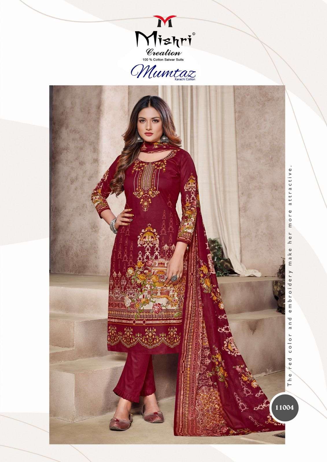 Mumtaz Vol-11 By Mishri 11001 To 11006 Series Beautiful Suits Colorful Stylish Fancy Casual Wear & Ethnic Wear Soft Cotton Print Dresses At Wholesale Price