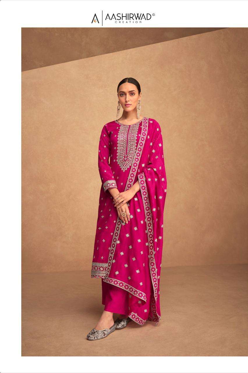Kashida By Aashirwad Creation 9504 To 9507 Series Designer Festive Suits Beautiful Fancy Colorful Stylish Party Wear & Occasional Wear Premium Silk Dresses At Wholesale Price