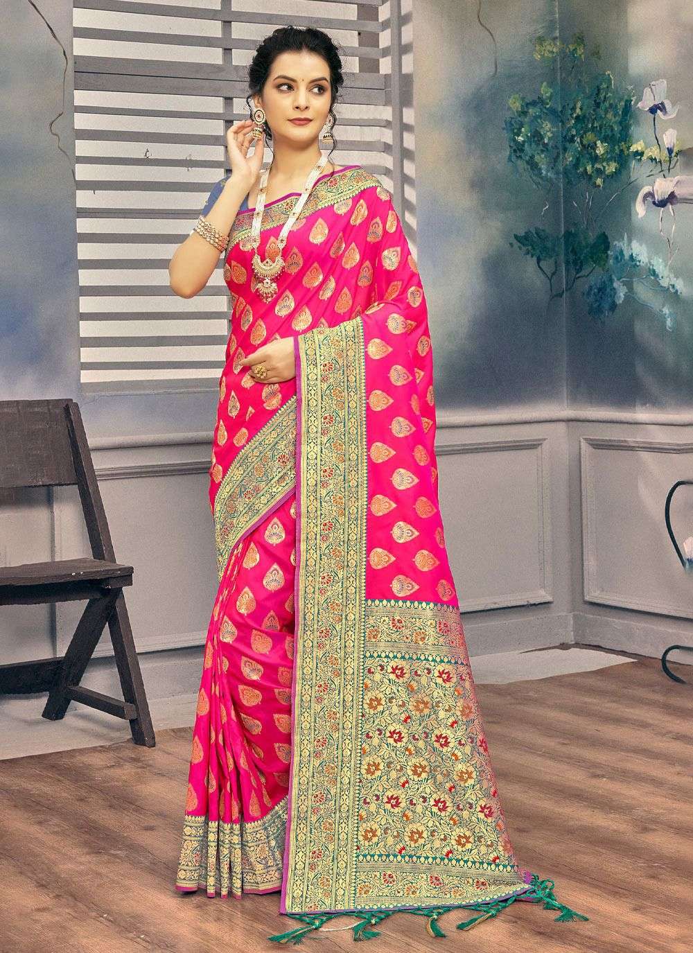 Pushpanjali By Sangam Prints 1686 To 1691 Series Indian Traditional Wear Collection Beautiful Stylish Fancy Colorful Party Wear & Occasional Wear Banarasi Silk Sarees At Wholesale Price
