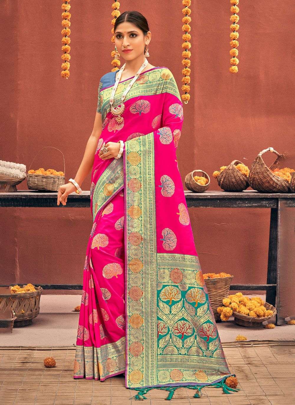 Sadhna Silk By Sangam Prints 1680 To 1685 Series Indian Traditional Wear Collection Beautiful Stylish Fancy Colorful Party Wear & Occasional Wear Banarasi Silk Sarees At Wholesale Price