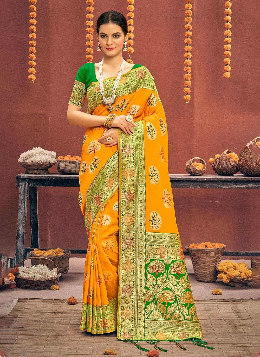Sadhna Silk By Sangam Prints 1680 To 1685 Series Indian Traditional Wear Collection Beautiful Stylish Fancy Colorful Party Wear & Occasional Wear Banarasi Silk Sarees At Wholesale Price