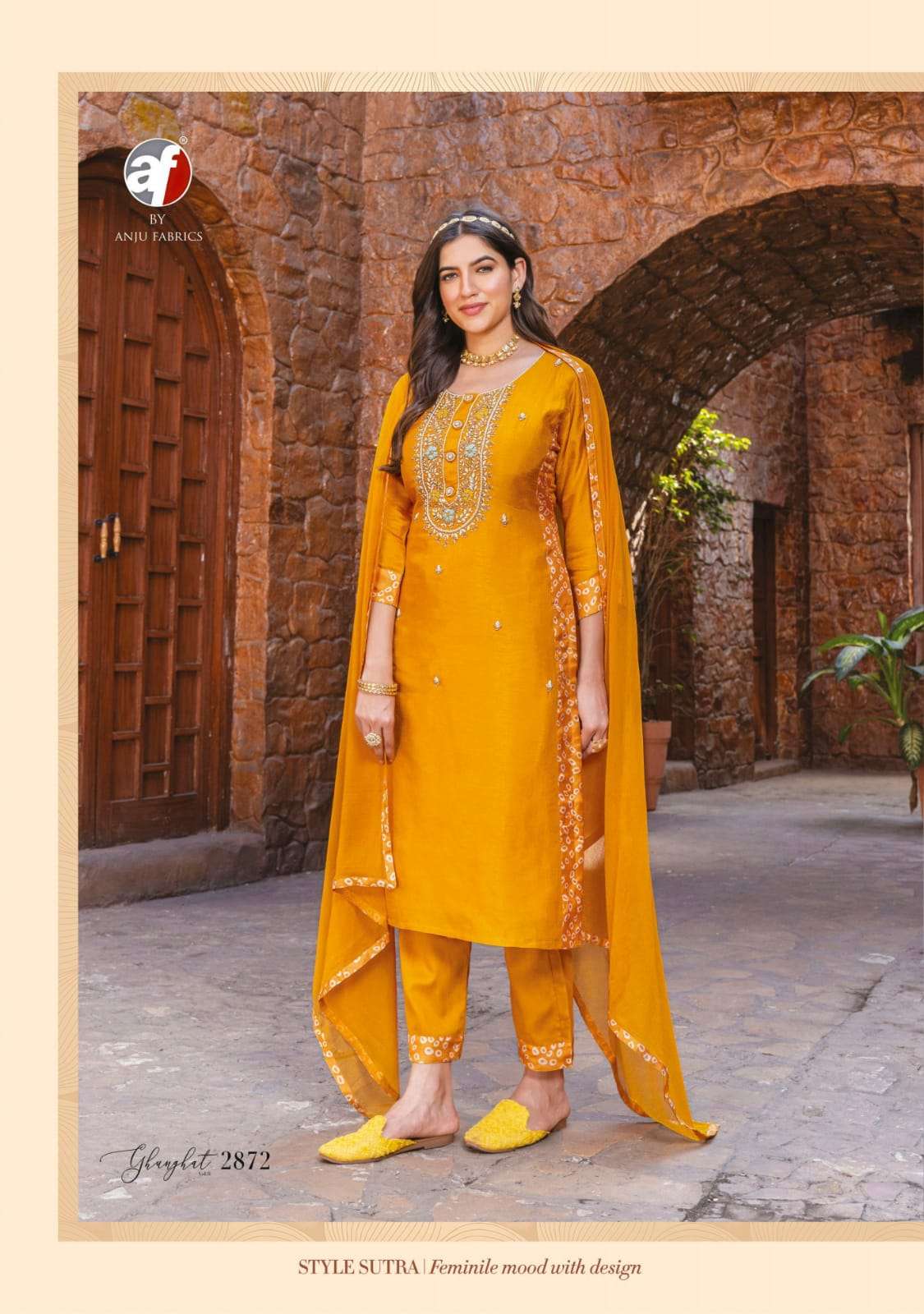 Ghunghat Vol-8 By Anju Fabrics 2871 To 2876 Series Beautiful Stylish Suits Fancy Colorful Casual Wear & Ethnic Wear & Ready To Wear Pure Viscose Silk Embroidered Dresses At Wholesale Price