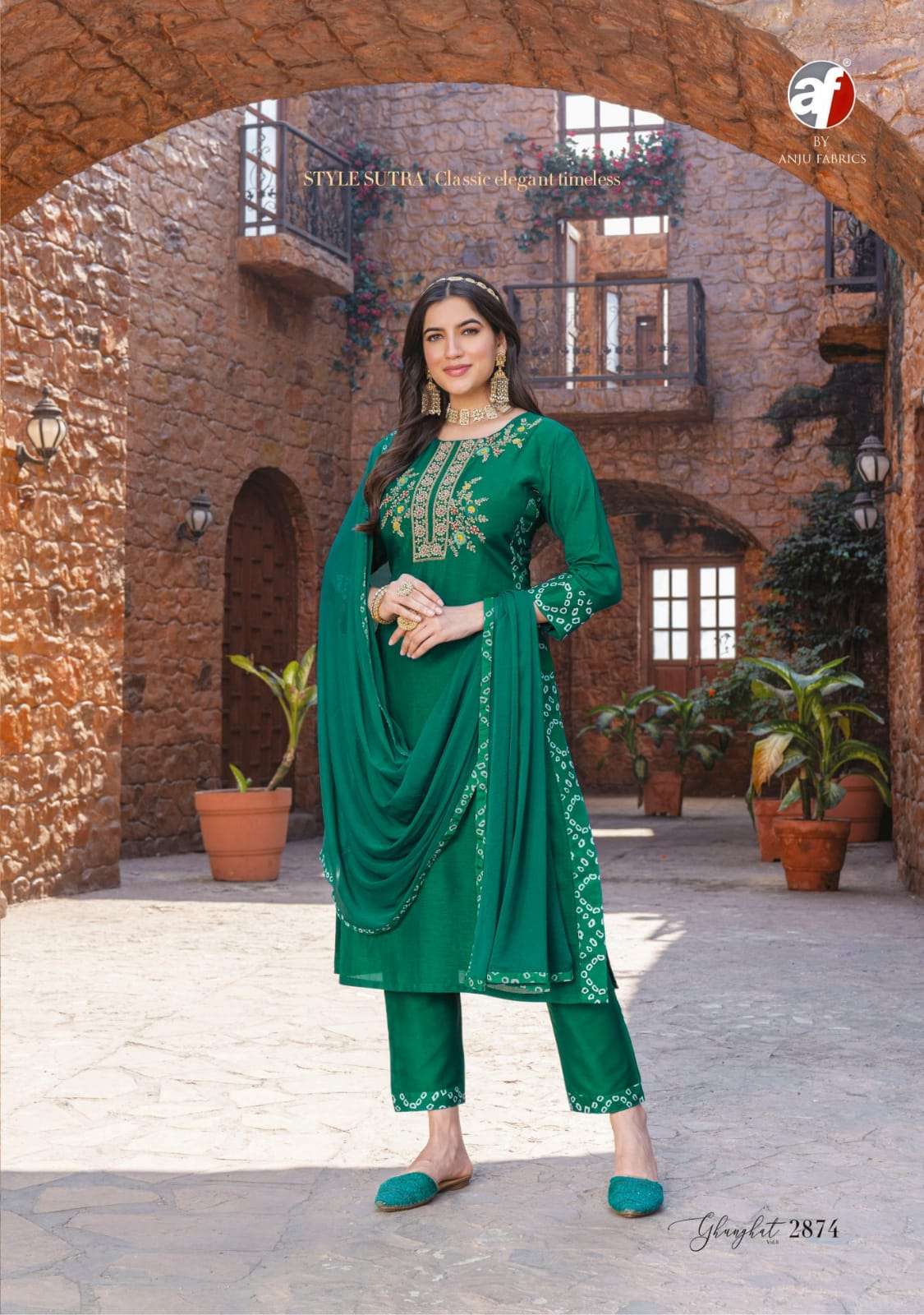 Ghunghat Vol-8 By Anju Fabrics 2871 To 2876 Series Beautiful Stylish Suits Fancy Colorful Casual Wear & Ethnic Wear & Ready To Wear Pure Viscose Silk Embroidered Dresses At Wholesale Price