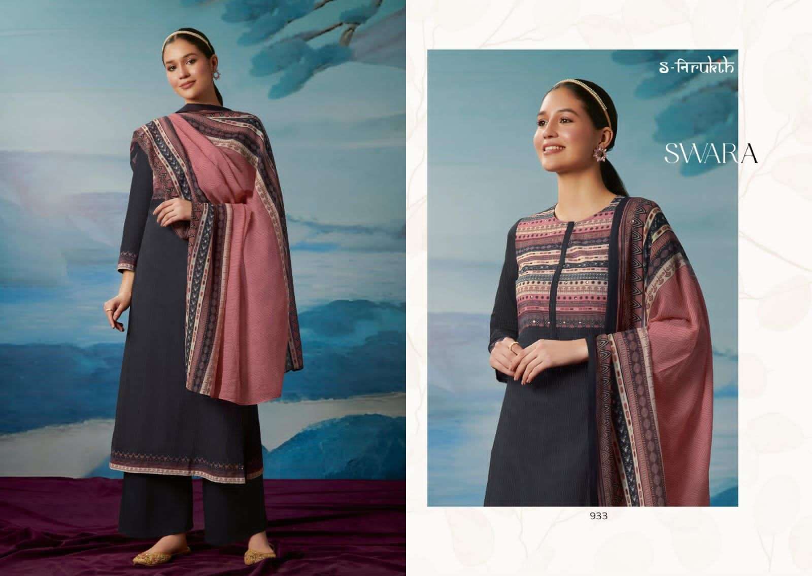 Swara By S-Nirukth Beautiful Suits Colorful Stylish Fancy Casual Wear Cotton Print With Work Dresses At Wholesale Price