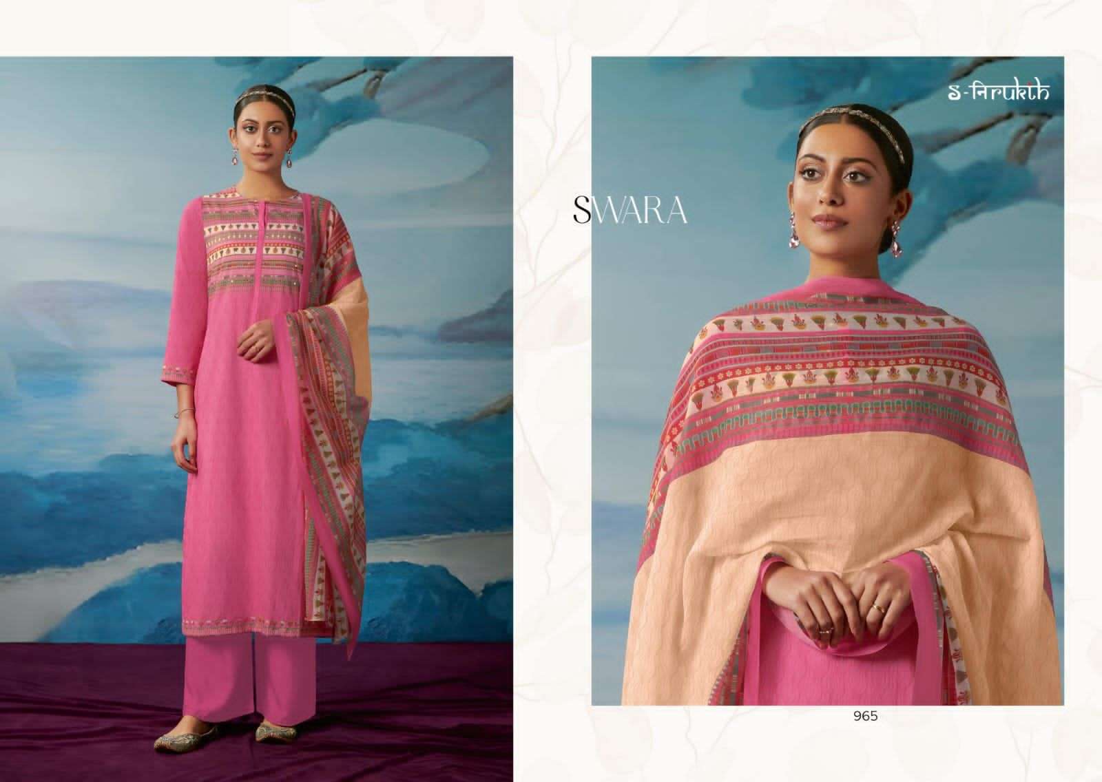 Swara By S-Nirukth Beautiful Suits Colorful Stylish Fancy Casual Wear Cotton Print With Work Dresses At Wholesale Price