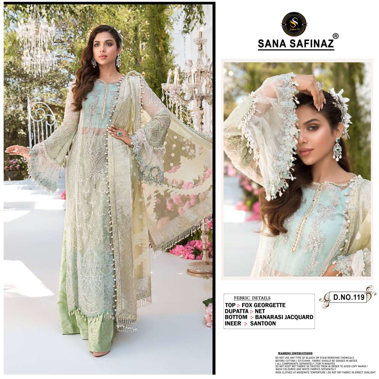 Sana Safinaz-119 By Sana Safinaz Designer Festive Pakistani Suits Collection Beautiful Stylish Fancy Colorful Party Wear & Occasional Wear Faux Georgette With Embroidered Dresses At Wholesale Price