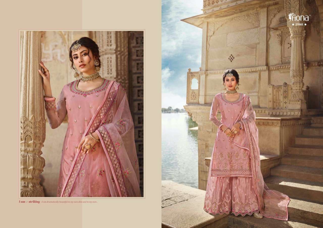 Adira By Fiona 23161 To 23164 Series Designer Sharara Suits Collection Beautiful Stylish Fancy Colorful Party Wear & Occasional Wear Net Embroidered Dresses At Wholesale Price