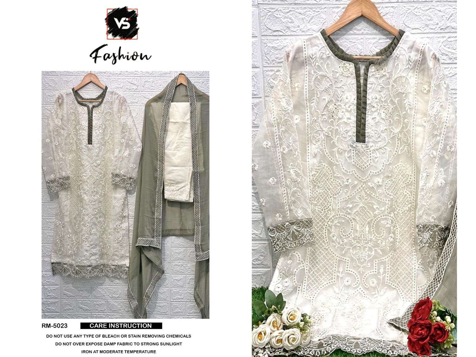VS Fashion Hit Design 5023 By VS Fashion Beautiful Stylish Pakistani Suits Fancy Colorful Casual Wear & Ethnic Wear & Ready To Wear Organza Embroidery Dresses At Wholesale Price