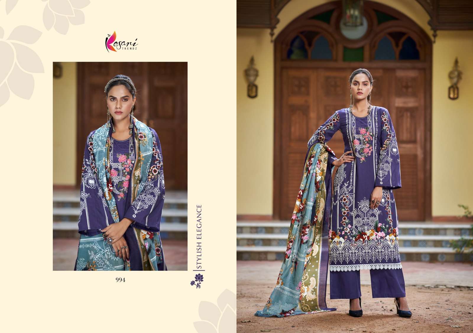 Fida By Kesari Trendz 991 To 998 Series Designer Suits Beautiful Stylish Fancy Colorful Party Wear & Occasional Wear Pure Lawn Cotton Embroidered Dresses At Wholesale Price