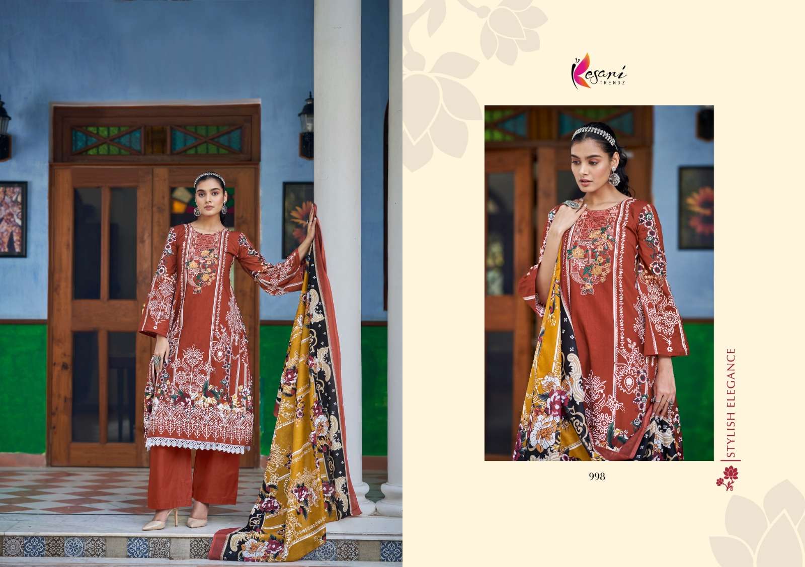 Fida By Kesari Trendz 991 To 998 Series Designer Suits Beautiful Stylish Fancy Colorful Party Wear & Occasional Wear Pure Lawn Cotton Embroidered Dresses At Wholesale Price