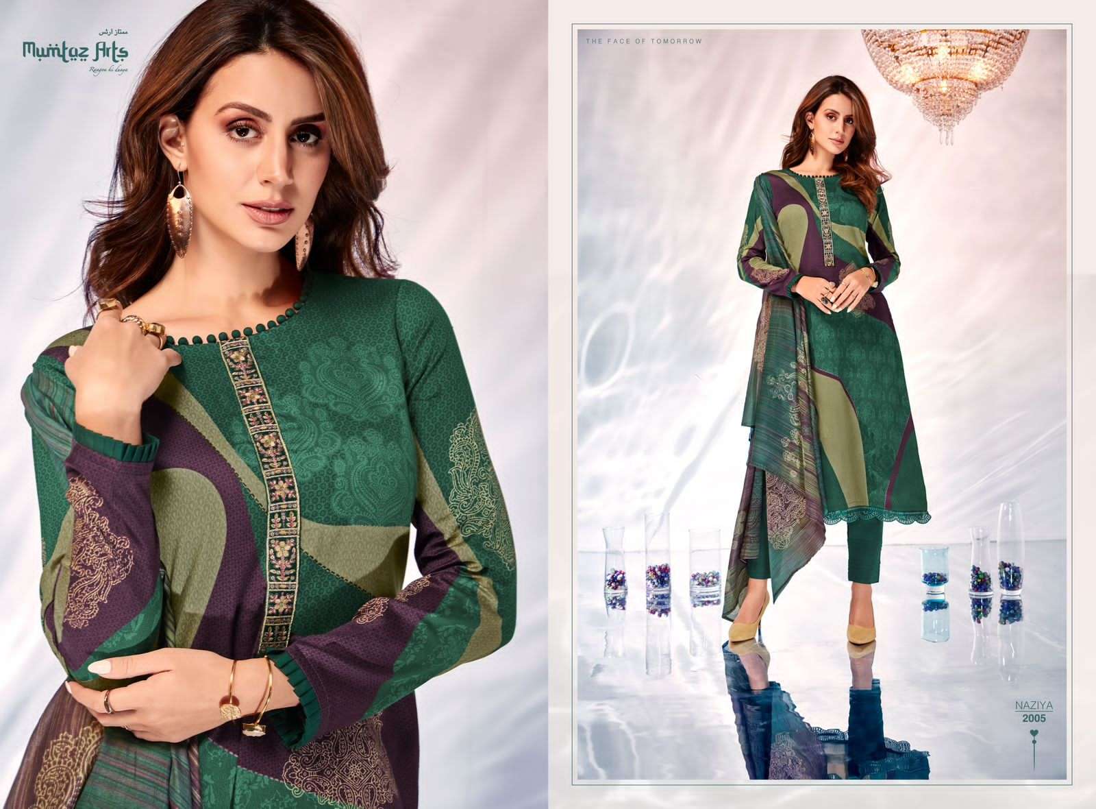 Naziya By Mumtaz Arts 2001 To 2008 Series Beautiful Winter Suits Colorful Stylish Fancy Casual Wear & Ethnic Wear Pure Jam Satin Print With Embroidered Dresses At Wholesale Price