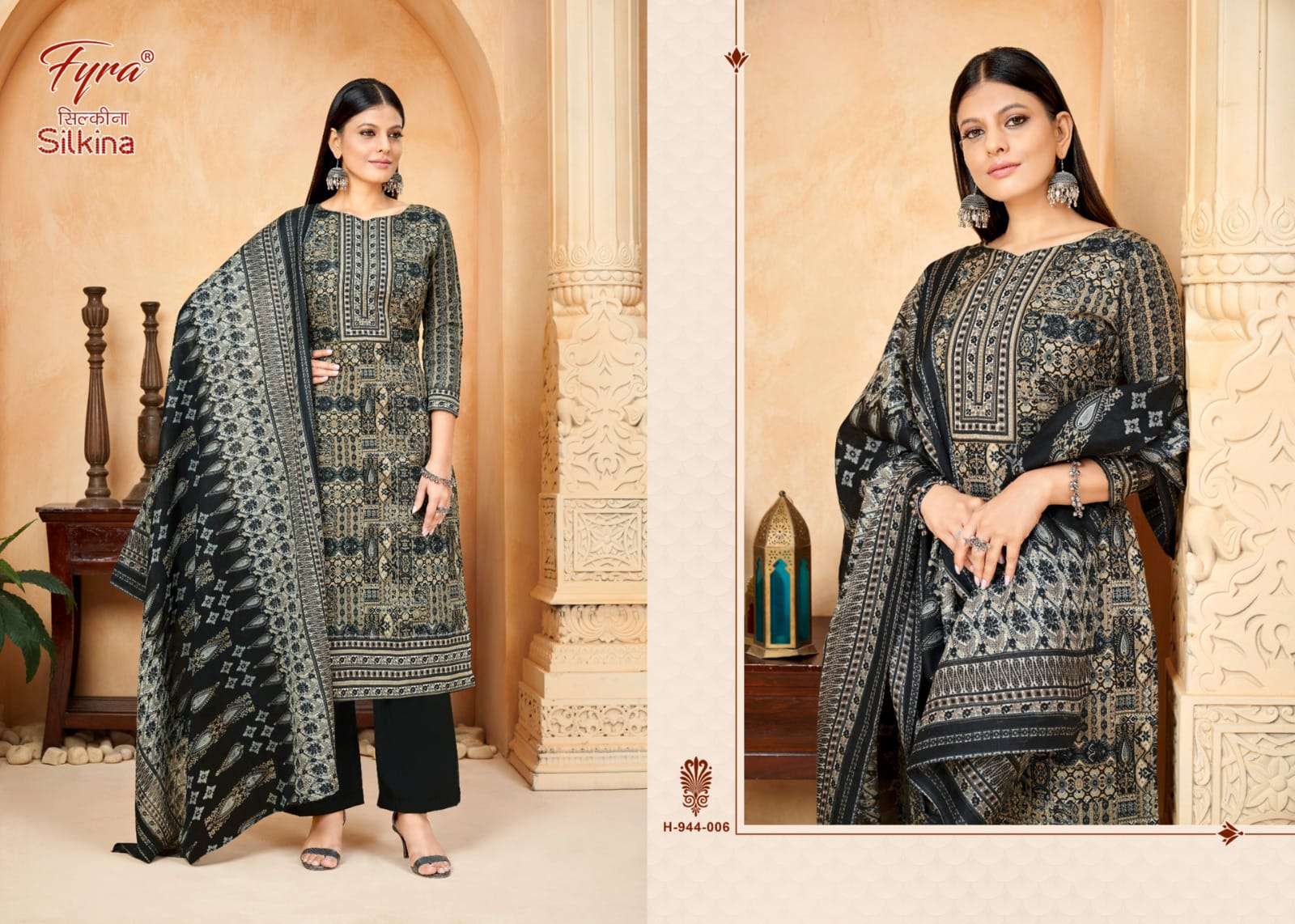 Silkina By Fyra 944-001 To 944-010 Series Beautiful Suits Colorful Stylish Fancy Casual Wear Pure Cotton Print With Work Dresses At Wholesale Price