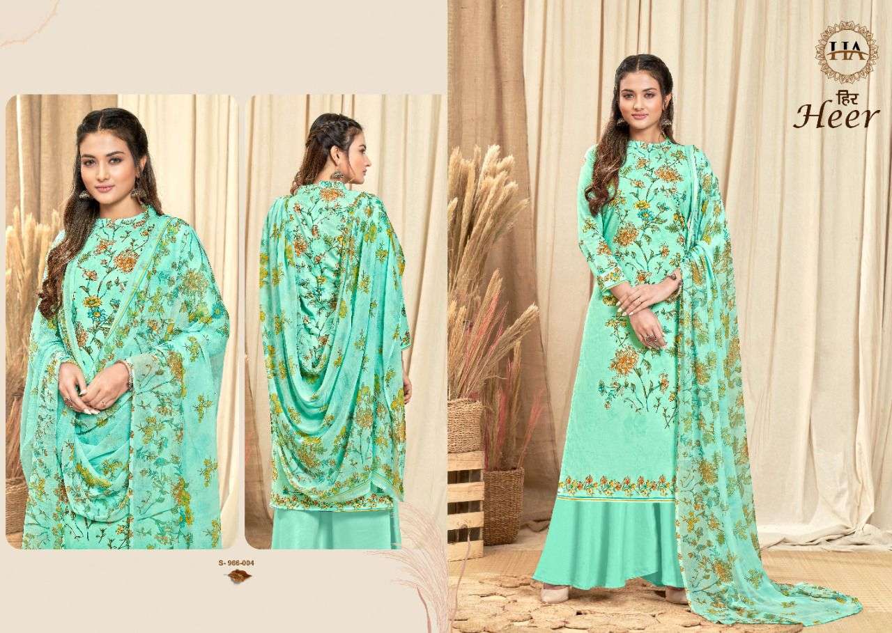 Heer By Harshit Fashion Hub 966-001 To 966-008 Series Designer Festive Suits Beautiful Stylish Fancy Colorful Party Wear & Occasional Wear Pure Cambric Embroidered Dresses At Wholesale Price