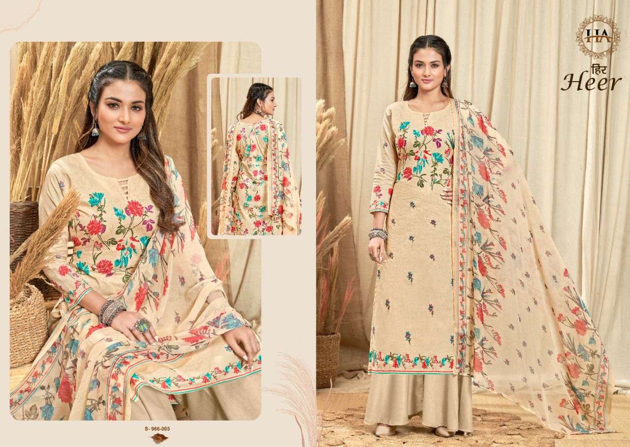Heer By Harshit Fashion Hub 966-001 To 966-008 Series Designer Festive Suits Beautiful Stylish Fancy Colorful Party Wear & Occasional Wear Pure Cambric Embroidered Dresses At Wholesale Price