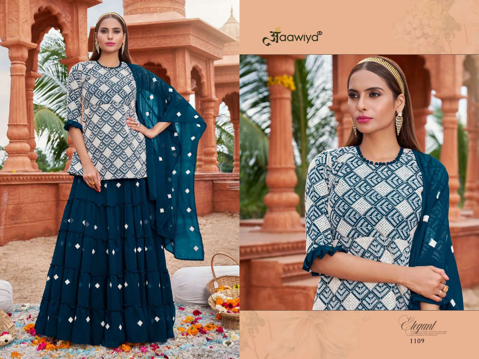 Muraad Vol-1 By Aawiya 1106 To 1111 Series Beautiful Suits Stylish Fancy Colorful Party Wear & Occasional Wear Georgette Embroidered Dresses At Wholesale Price