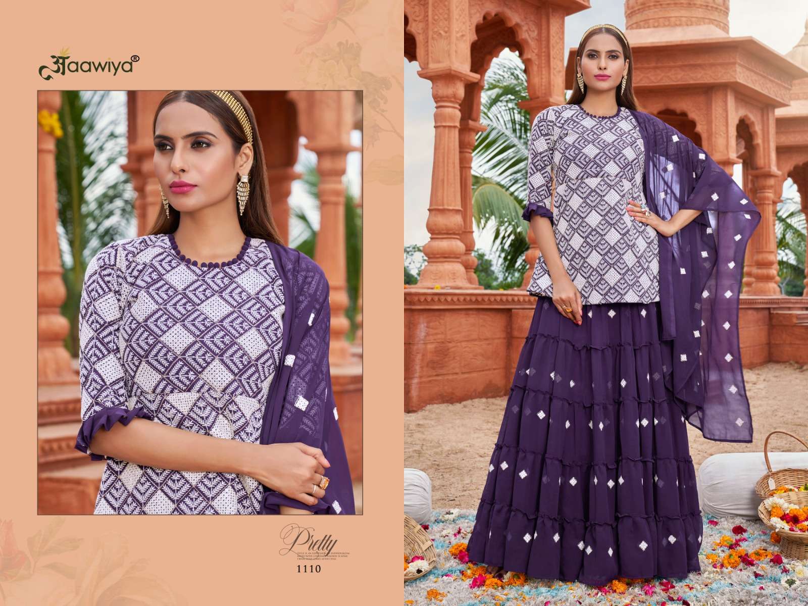 Muraad Vol-1 By Aawiya 1106 To 1111 Series Beautiful Suits Stylish Fancy Colorful Party Wear & Occasional Wear Georgette Embroidered Dresses At Wholesale Price