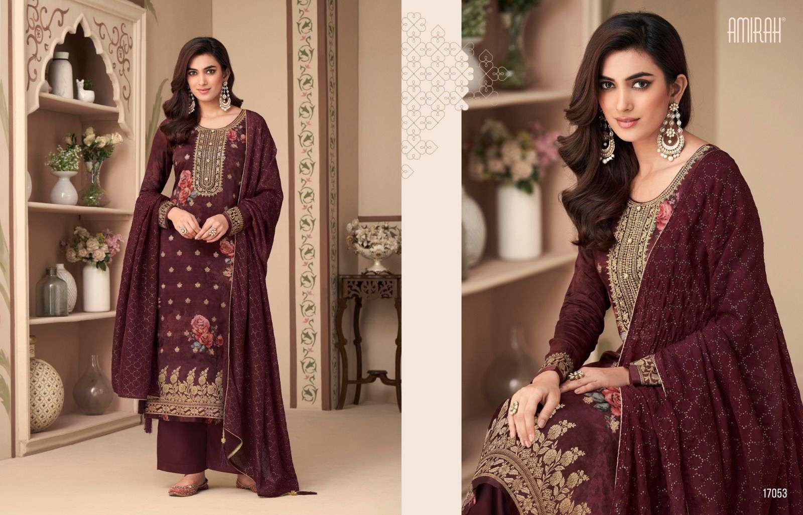 Feeza By Amirah 17051 To 17056 Series Beautiful Suits Colorful Stylish Fancy Casual Wear & Ethnic Wear Pure Silk Jacquard Dresses At Wholesale Price