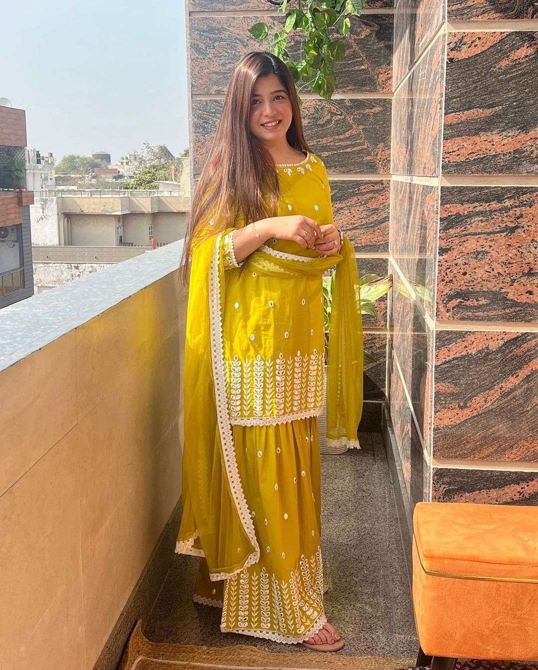 5522 Yellow By Fashid Wholesale Designer Sharara Suits Beautiful Fancy Colorful Stylish Party Wear & Occasional Wear Georgette Embroidered Dresses At Wholesale Price