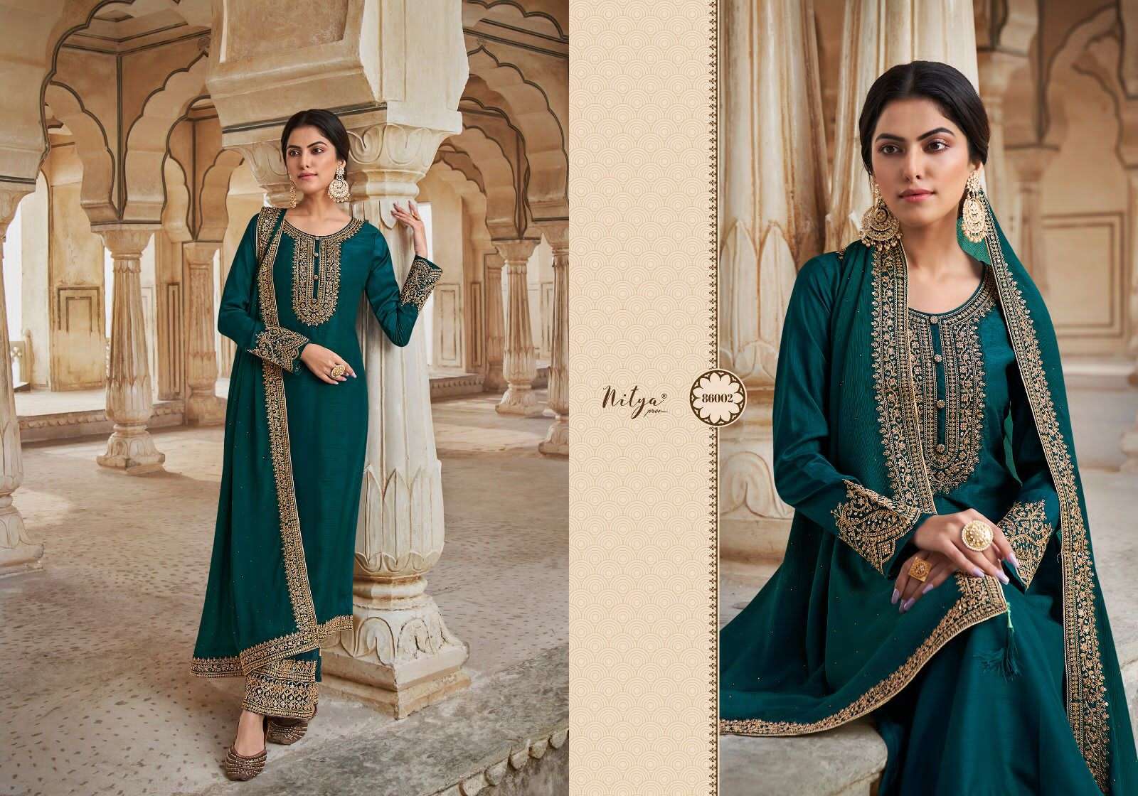 Nitya Vol-186 By LT Fabrics 86001 To 86006 Series Beautiful Festive Suits Colorful Stylish Fancy Casual Wear & Ethnic Wear Dola Silk Dresses At Wholesale Price