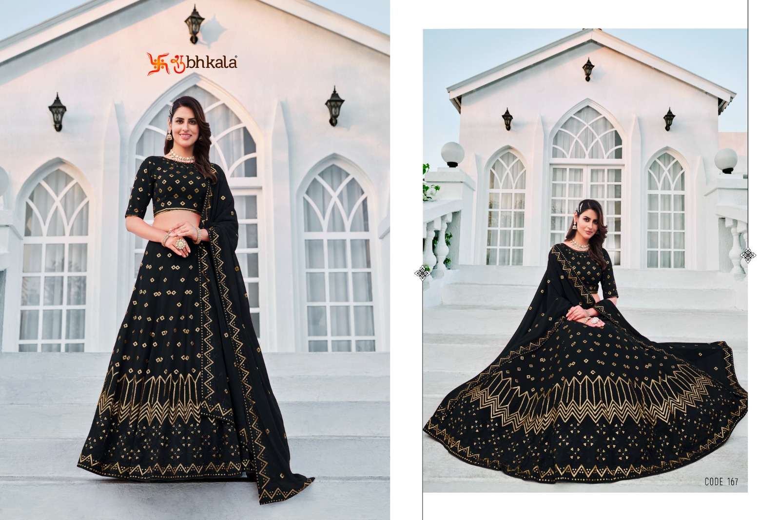 Girlish Vol-3 By Shubhkala 161 To 169 Series Designer Beautiful Navratri Collection Occasional Wear & Party Wear Georgette Lehengas At Wholesale Price