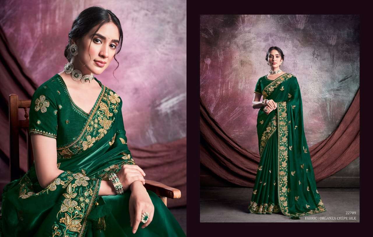 Sarisha By Mahotsav Creation 22707 To 22725 Series Indian Traditional Wear Collection Beautiful Stylish Fancy Colorful Party Wear & Occasional Wear Fancy Sarees At Wholesale Price