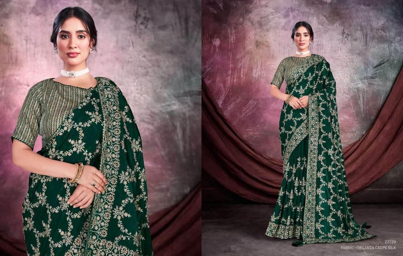 Sarisha By Mahotsav Creation 22707 To 22725 Series Indian Traditional Wear Collection Beautiful Stylish Fancy Colorful Party Wear & Occasional Wear Fancy Sarees At Wholesale Price