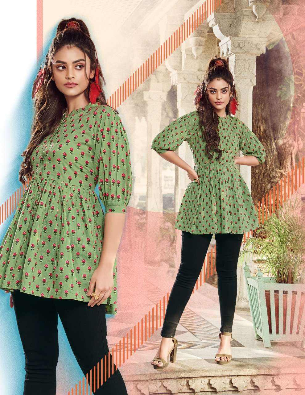 Flair Cotto Vol-1 By Passion Tree 1001 To 1008 Series Beautiful Stylish Fancy Colorful Casual Wear & Ethnic Wear Cotton Print Tops At Wholesale Price