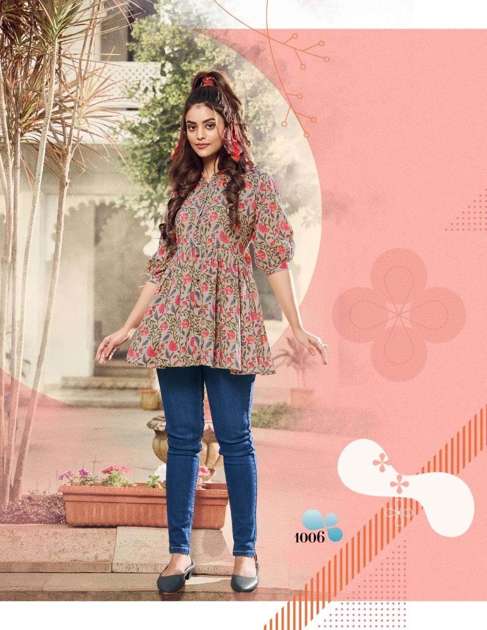 Flair Cotto Vol-1 By Passion Tree 1001 To 1008 Series Beautiful Stylish Fancy Colorful Casual Wear & Ethnic Wear Cotton Print Tops At Wholesale Price