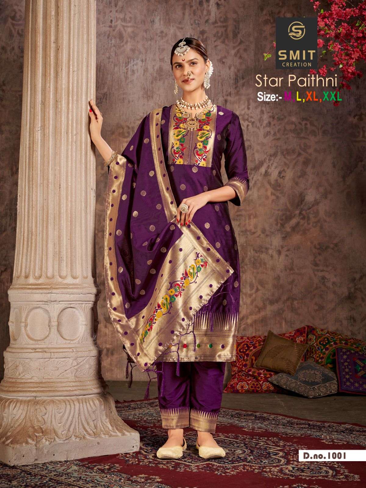 Star Paithni By Smit Creation 1001 To 1005 Series Beautiful Suits Colorful Stylish Fancy Casual Wear & Ethnic Wear Pure Tapeta Silk Dresses At Wholesale Price