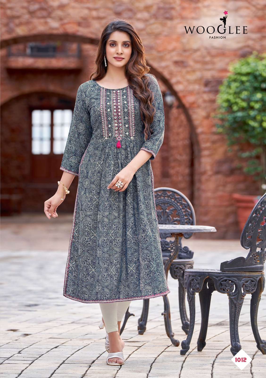 Tanisha By Wooglee 1009 To 1014 Series Designer Stylish Fancy Colorful Beautiful Party Wear & Ethnic Wear Collection Rayon Print Kurtis At Wholesale Price