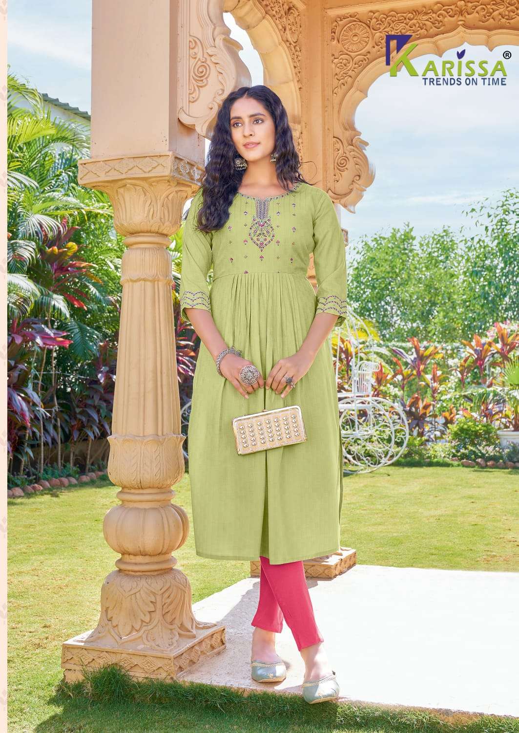 Vatika By Karissa 1001 To 1006 Series Designer Stylish Fancy Colorful Beautiful Party Wear & Ethnic Wear Collection Rayon Print Kurtis At Wholesale Price