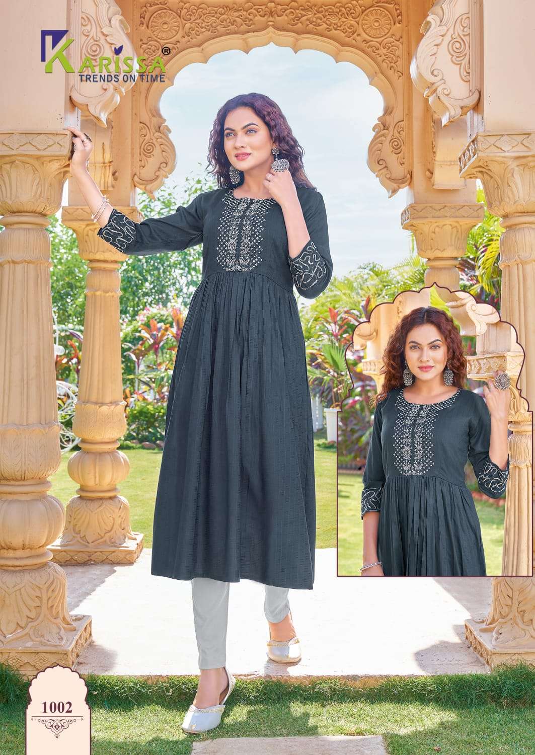 Vatika By Karissa 1001 To 1006 Series Designer Stylish Fancy Colorful Beautiful Party Wear & Ethnic Wear Collection Rayon Print Kurtis At Wholesale Price