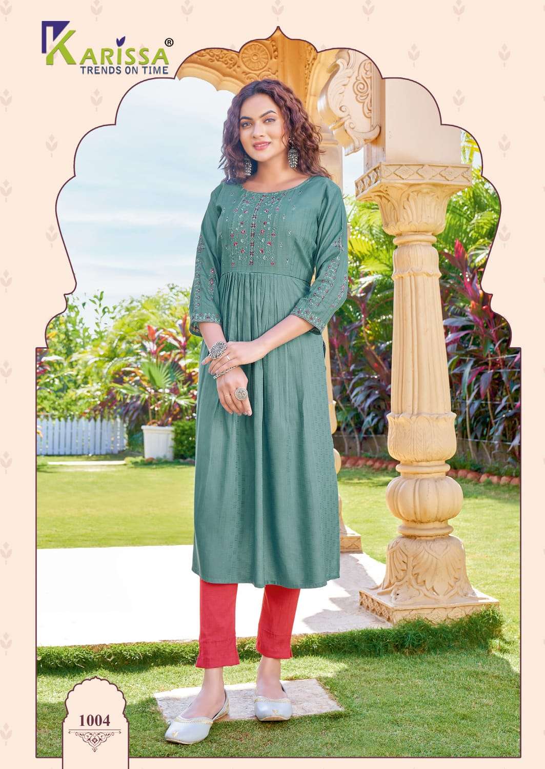 Vatika By Karissa 1001 To 1006 Series Designer Stylish Fancy Colorful Beautiful Party Wear & Ethnic Wear Collection Rayon Print Kurtis At Wholesale Price