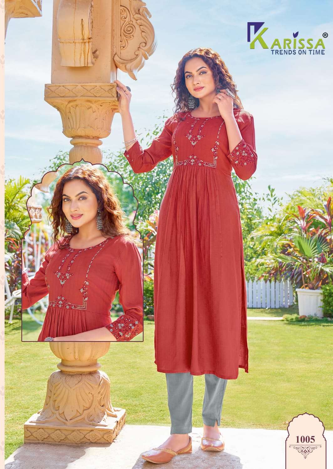 Vatika By Karissa 1001 To 1006 Series Designer Stylish Fancy Colorful Beautiful Party Wear & Ethnic Wear Collection Rayon Print Kurtis At Wholesale Price