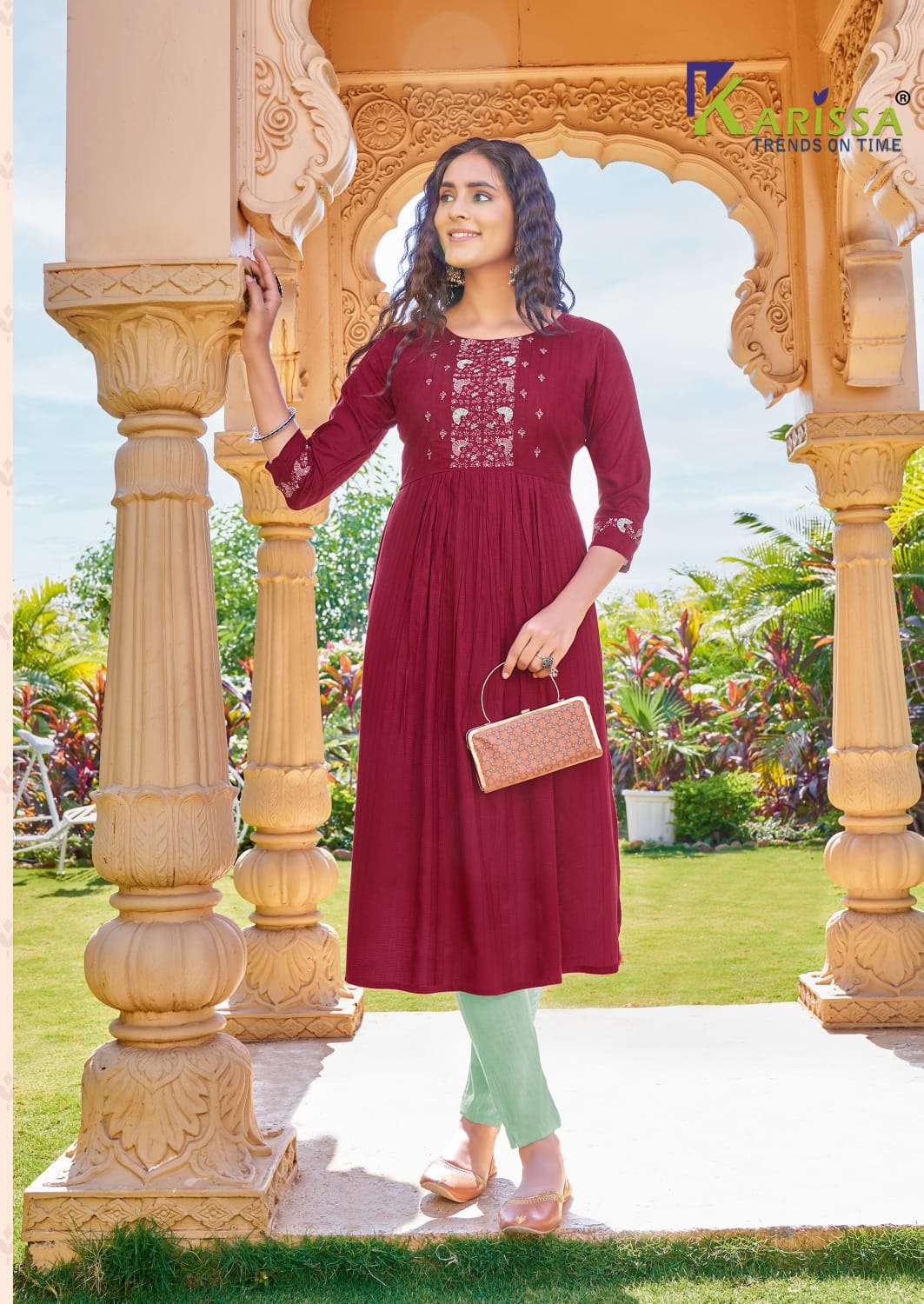 Vatika By Karissa 1001 To 1006 Series Designer Stylish Fancy Colorful Beautiful Party Wear & Ethnic Wear Collection Rayon Print Kurtis At Wholesale Price