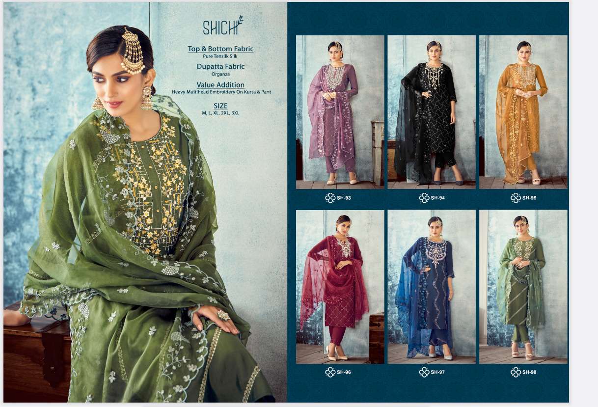 Baani By Shichi 91 To 96 Series Beautiful Festive Suits Colorful Stylish Fancy Casual Wear & Ethnic Wear Viscose Silk Embroidered Dresses At Wholesale Price