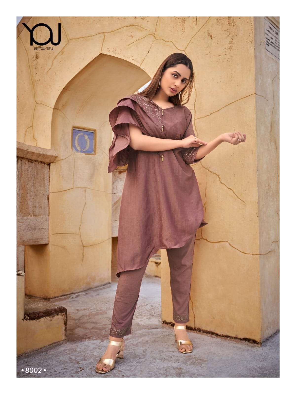 Bliss By You 8001 To 8006 Series Designer Stylish Fancy Colorful Beautiful Party Wear & Ethnic Wear Collection Chinnon Silk Kurtis With Bottom At Wholesale Price