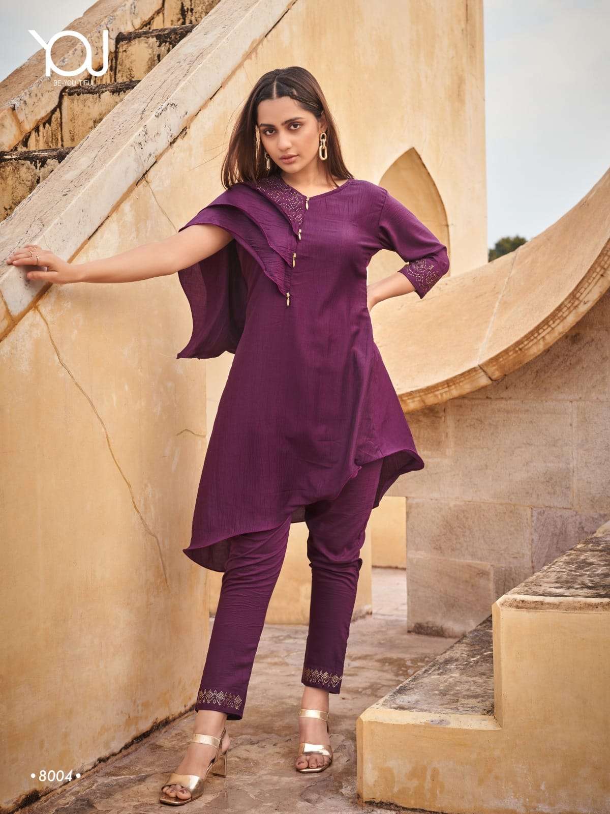 Bliss By You 8001 To 8006 Series Designer Stylish Fancy Colorful Beautiful Party Wear & Ethnic Wear Collection Chinnon Silk Kurtis With Bottom At Wholesale Price