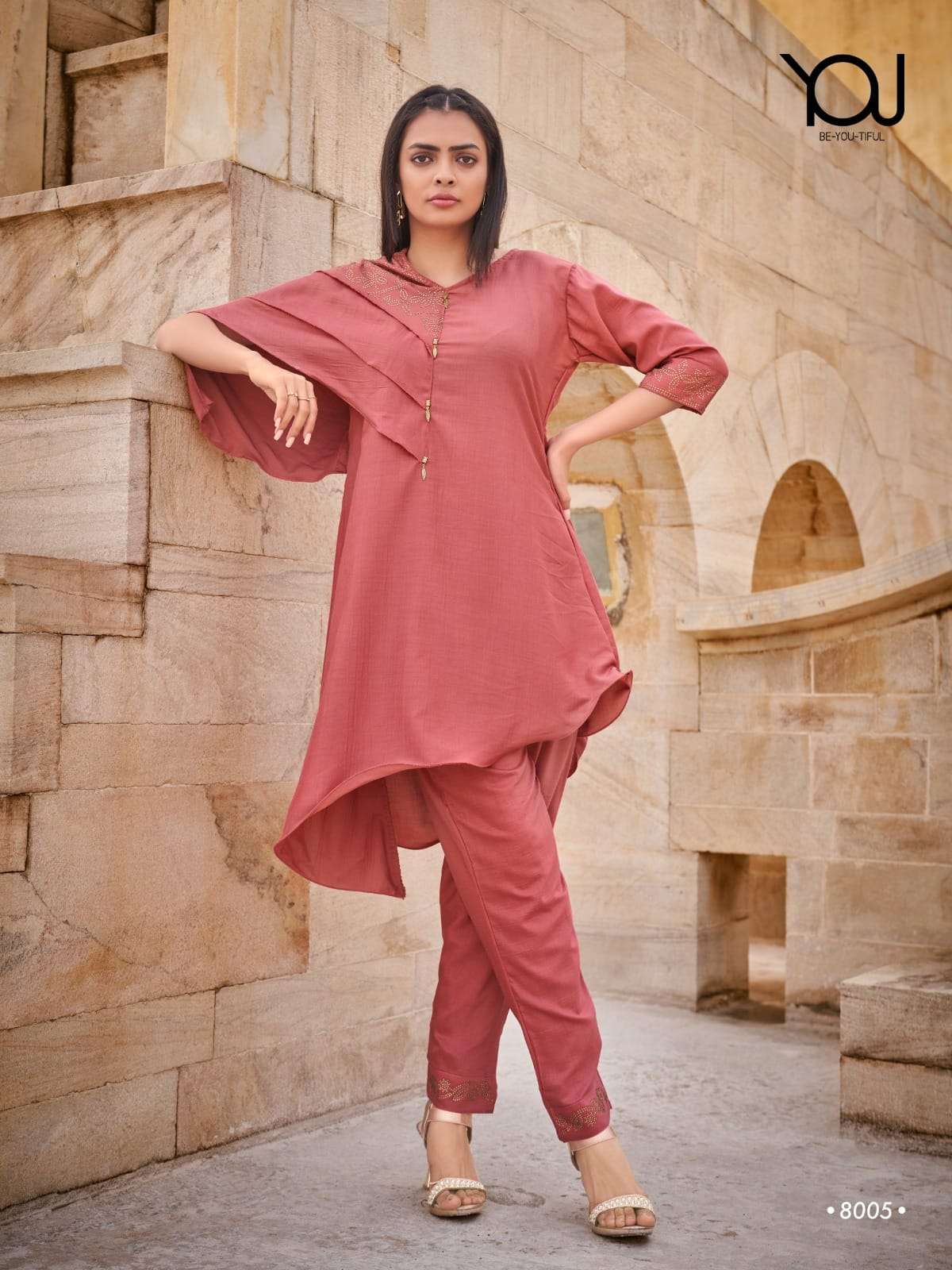Bliss By You 8001 To 8006 Series Designer Stylish Fancy Colorful Beautiful Party Wear & Ethnic Wear Collection Chinnon Silk Kurtis With Bottom At Wholesale Price