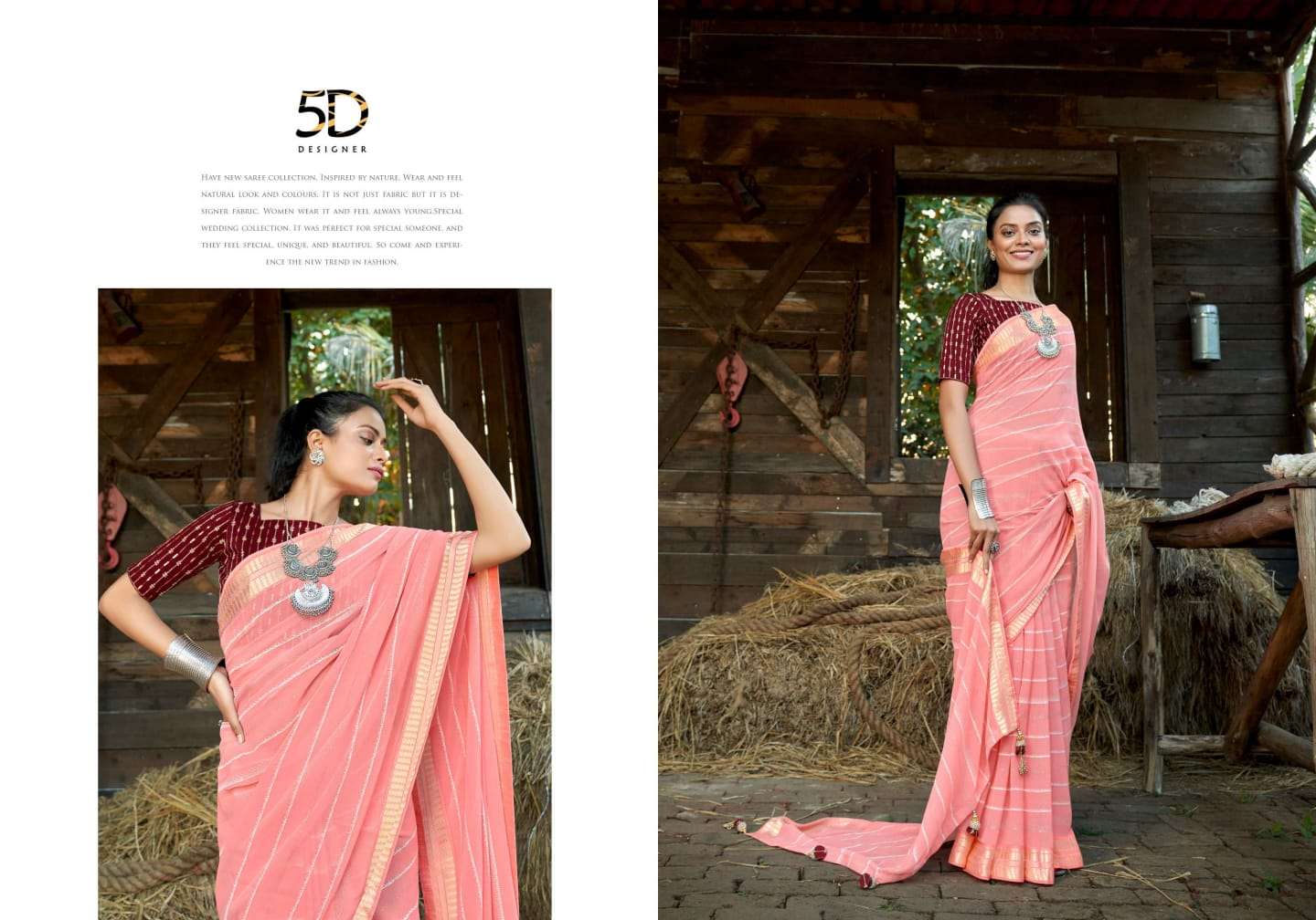 Mahotsav By 5D Designer 01 To 08 Series Indian Traditional Wear Collection Beautiful Stylish Fancy Colorful Party Wear & Occasional Wear Pure Georgette Sarees At Wholesale Price