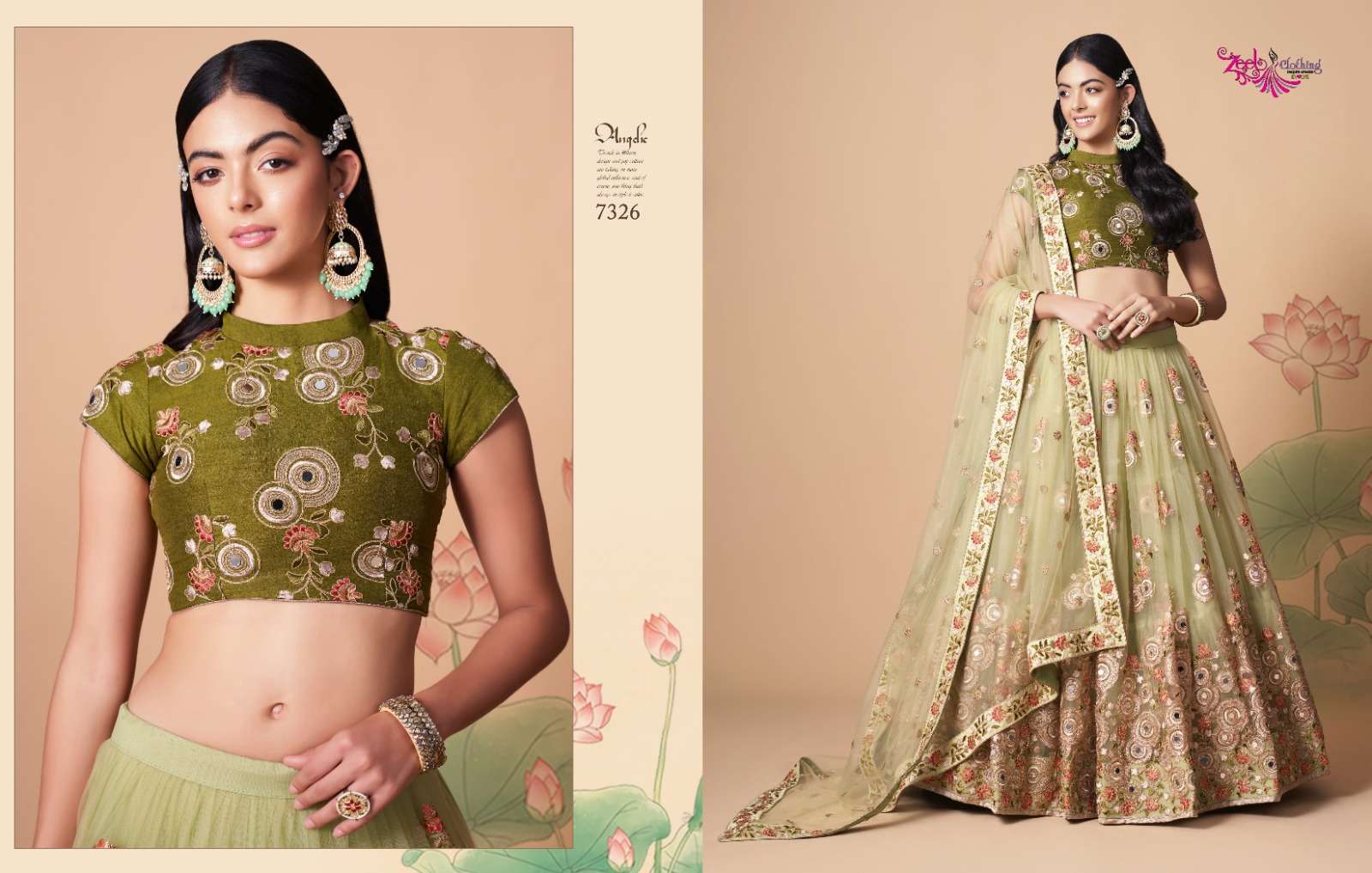 Neo Romantic Vol-3 By Zeel Clothing 7315 To 7326 Series Bridal Wear Collection Beautiful Stylish Colorful Fancy Party Wear & Occasional Wear Soft Net Lehengas At Wholesale Price