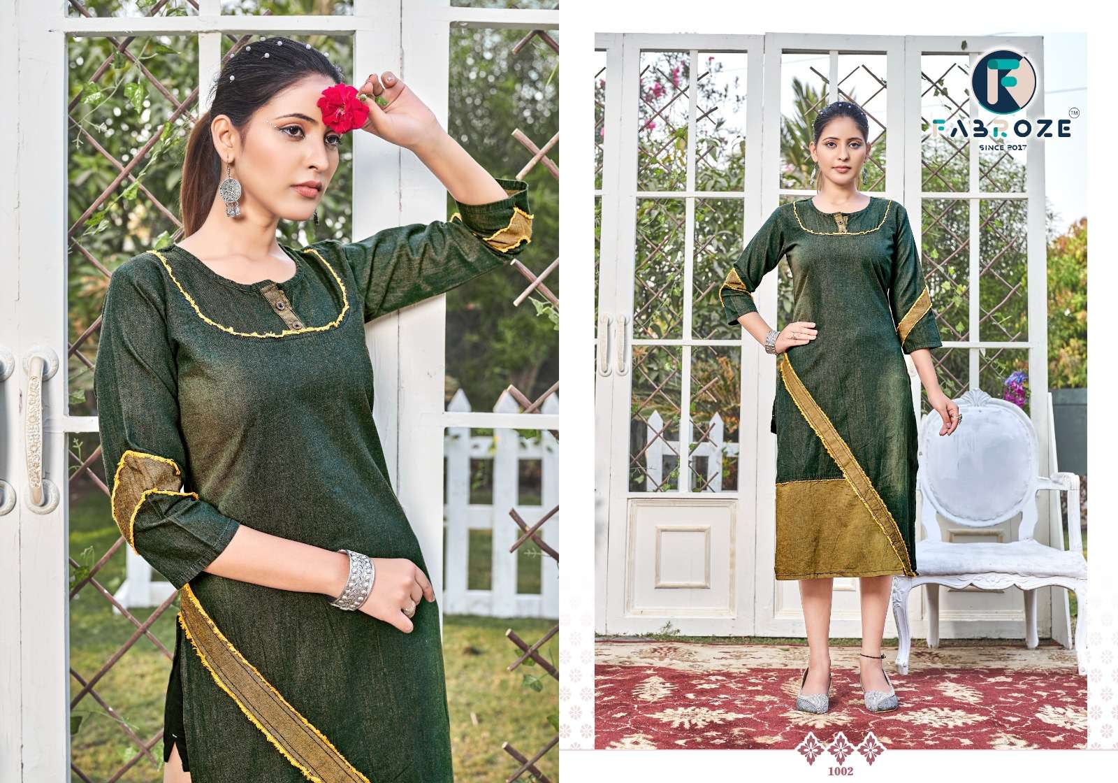 Lakshya Vol-1 By Fabroze 1001 To 1007 Series Beautiful Stylish Fancy Colorful Casual Wear & Ethnic Wear Cotton Denim Kurtis At Wholesale Price
