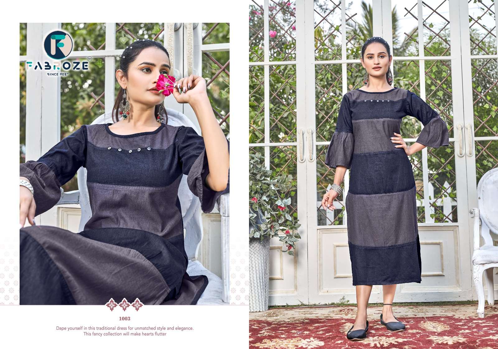 Lakshya Vol-1 By Fabroze 1001 To 1007 Series Beautiful Stylish Fancy Colorful Casual Wear & Ethnic Wear Cotton Denim Kurtis At Wholesale Price